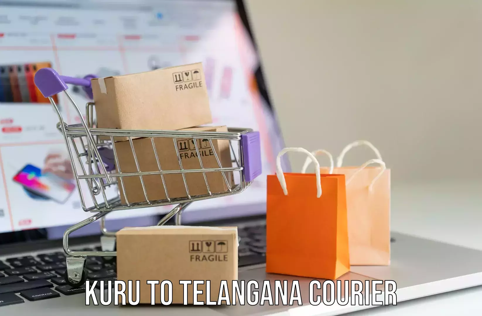 Luggage shipment tracking Kuru to Telangana