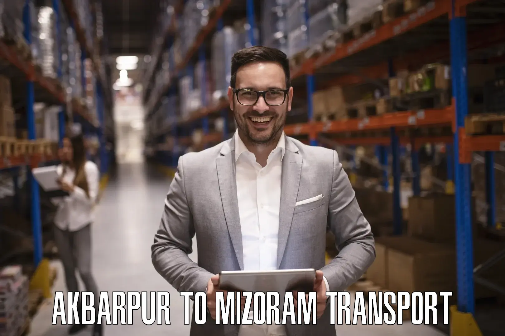 Container transportation services Akbarpur to Mizoram