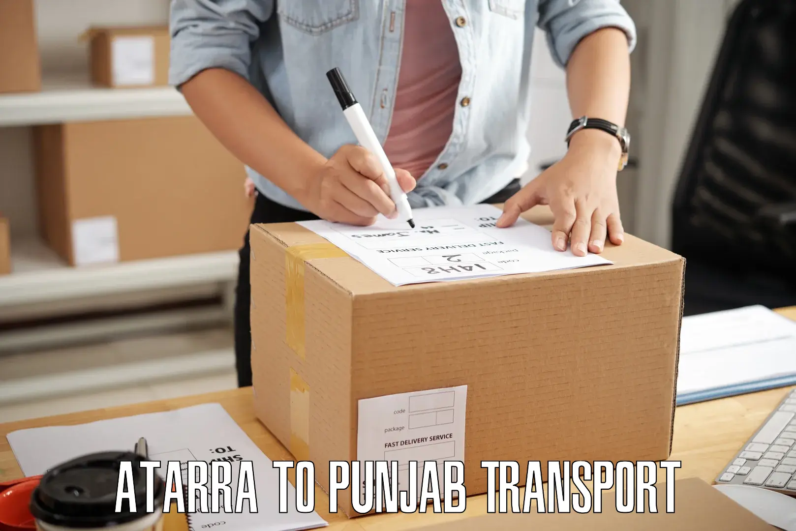 Parcel transport services in Atarra to Sirhind Fatehgarh