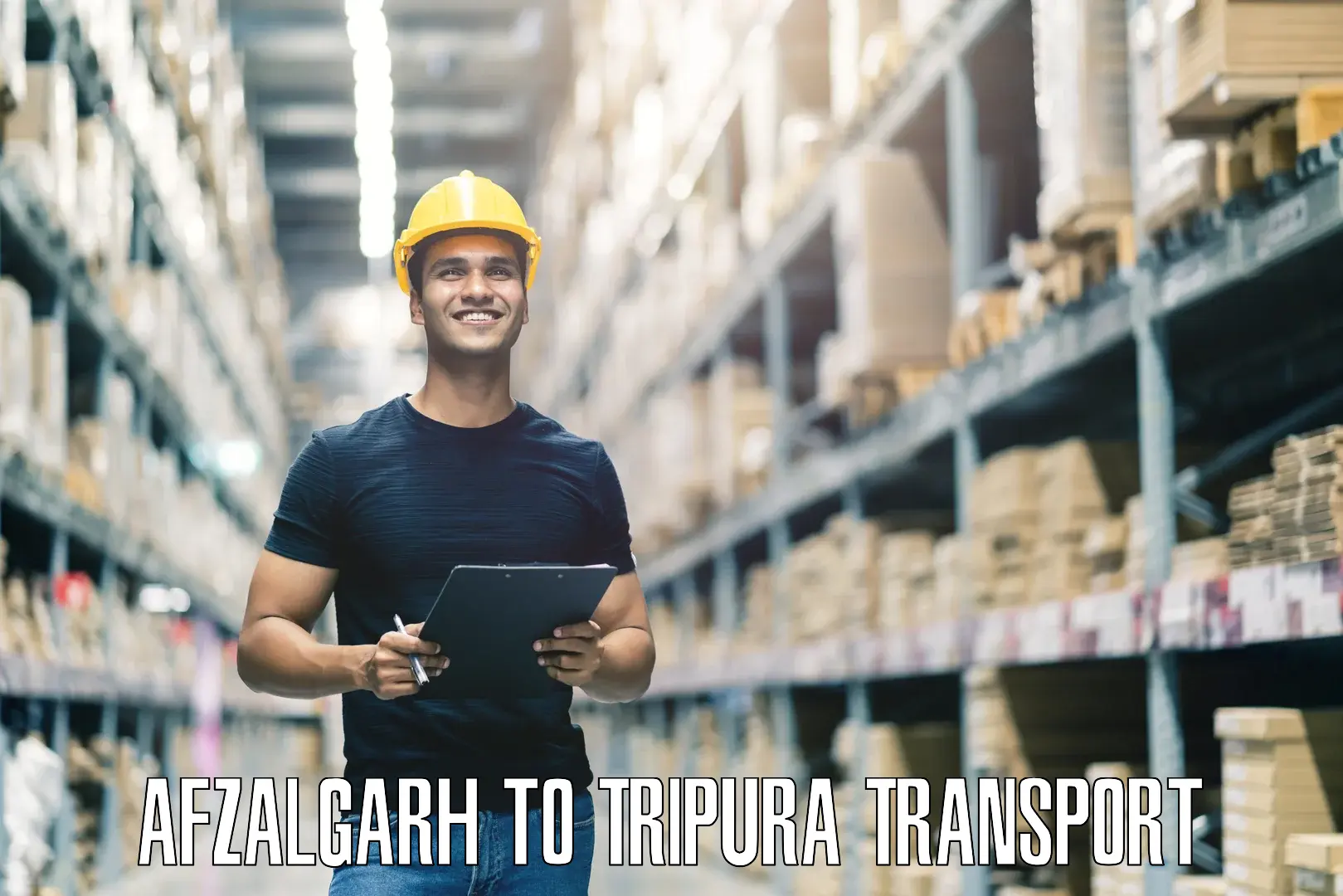 Container transport service Afzalgarh to Tripura