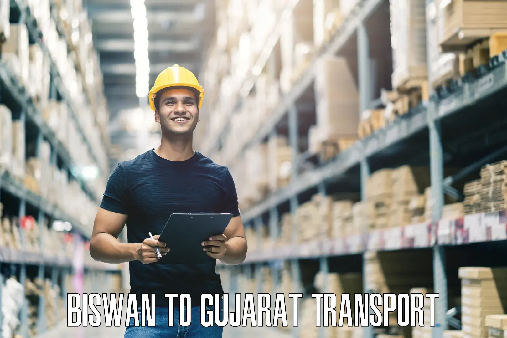 Road transport online services Biswan to Mehsana