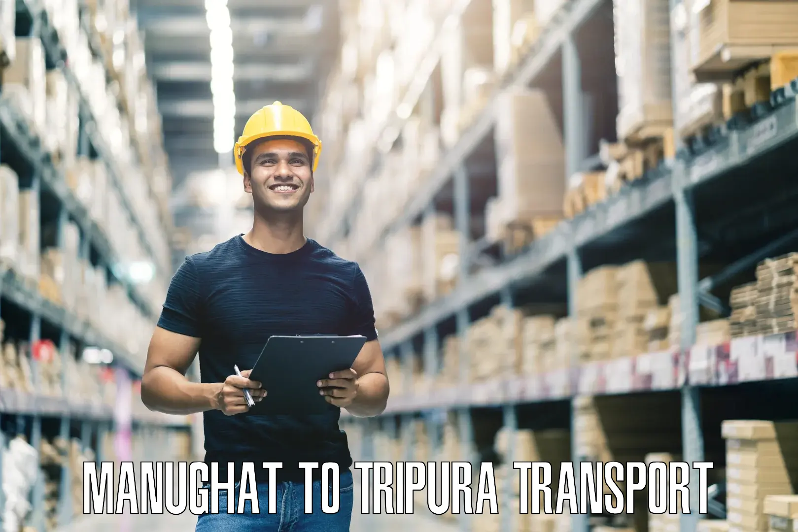 Goods transport services Manughat to Tripura