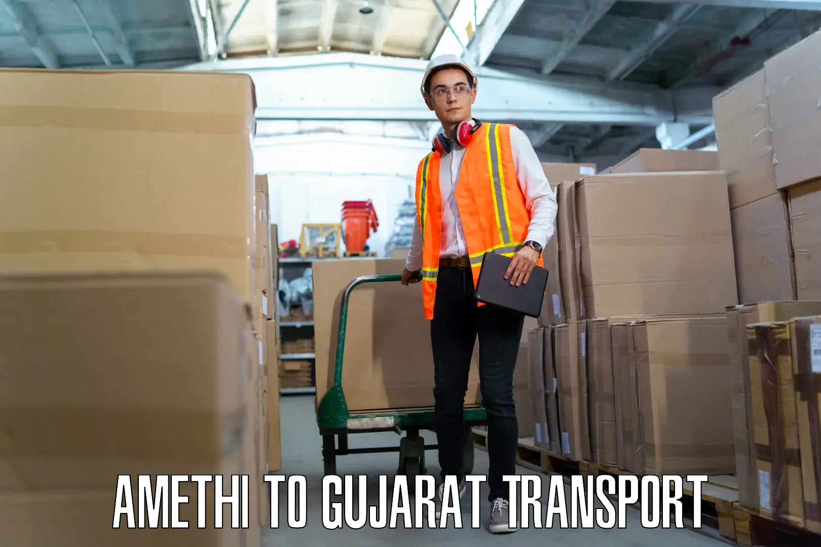 Road transport online services Amethi to Dhoraji