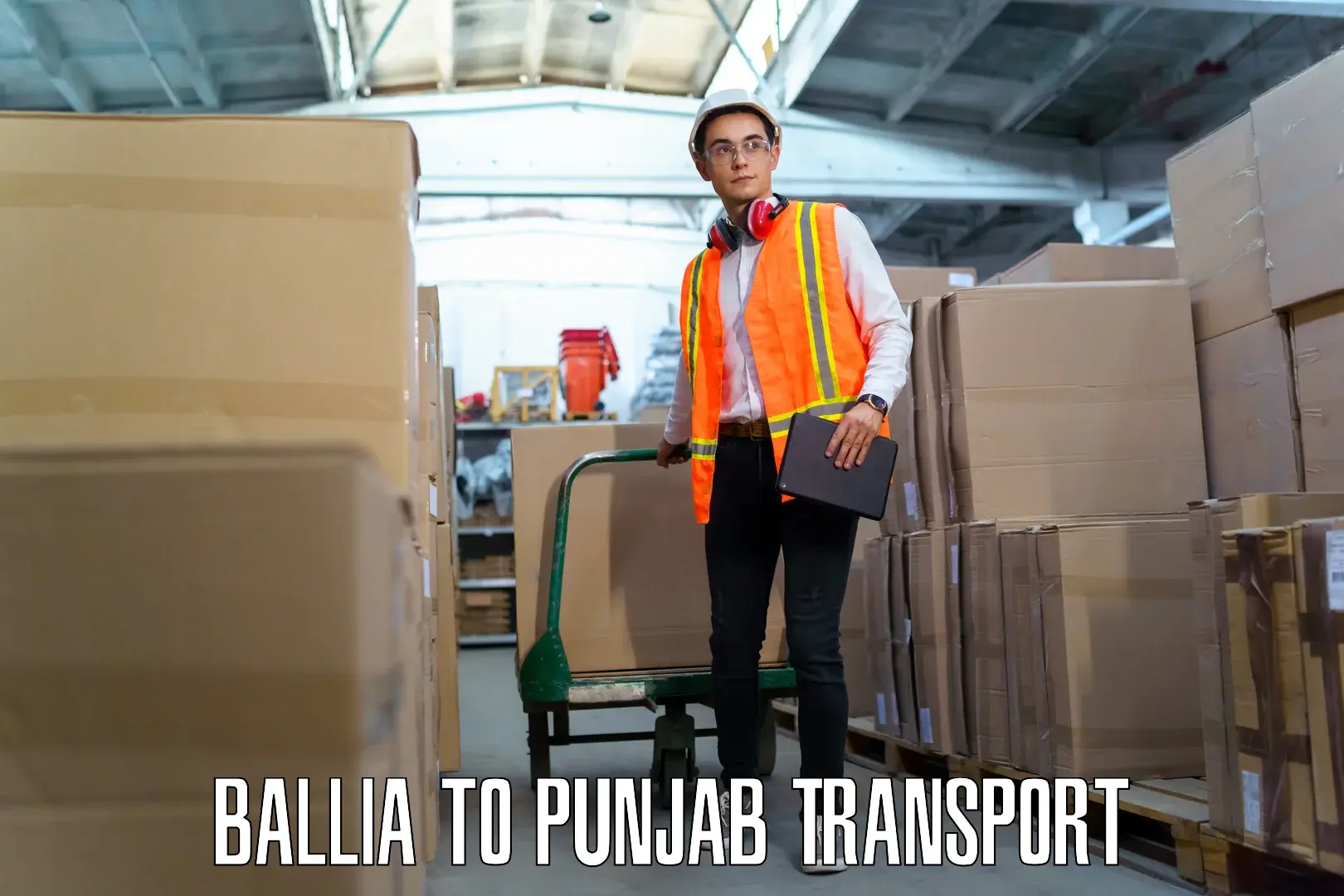 Parcel transport services Ballia to Garhshankar