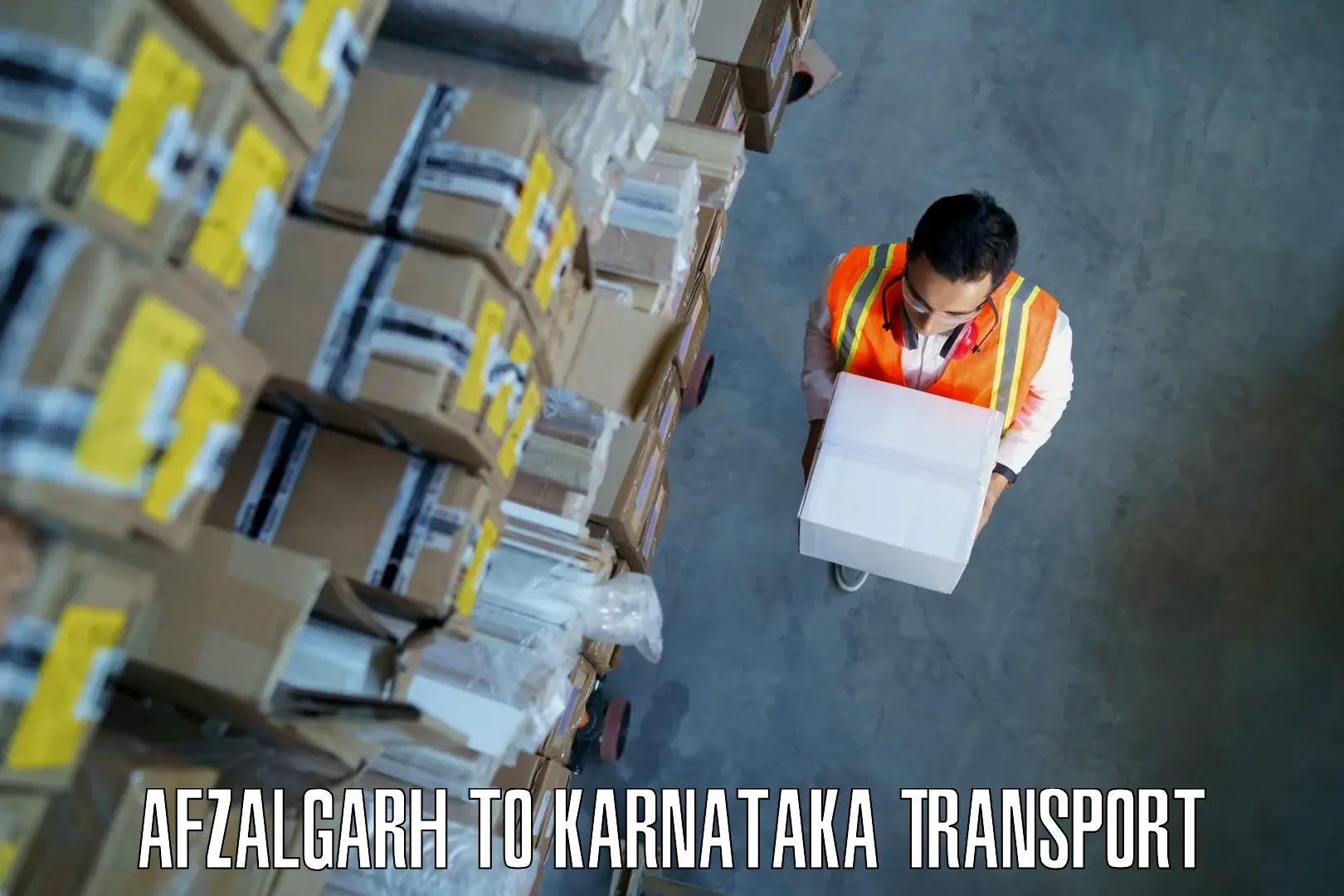 Lorry transport service Afzalgarh to Koppa