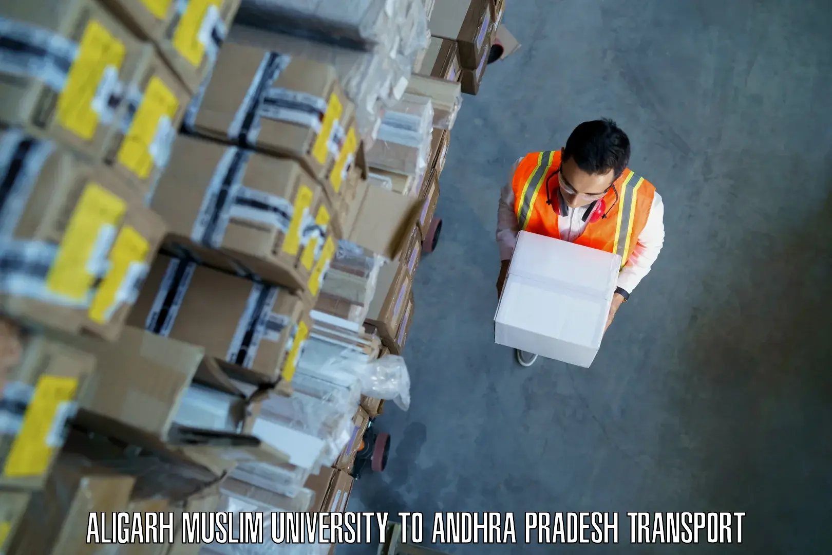 Parcel transport services Aligarh Muslim University to Guntur