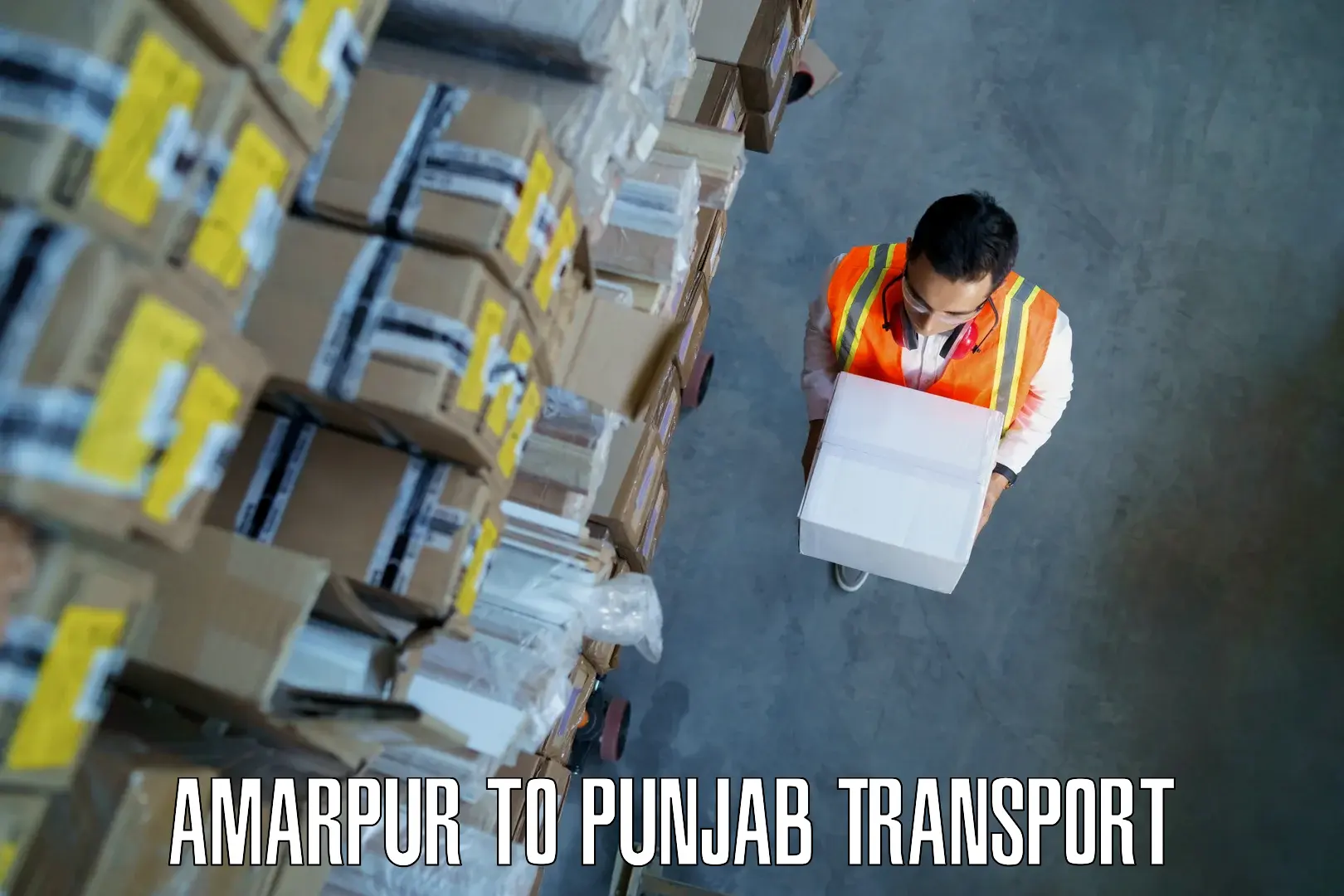 Two wheeler parcel service Amarpur to Punjab