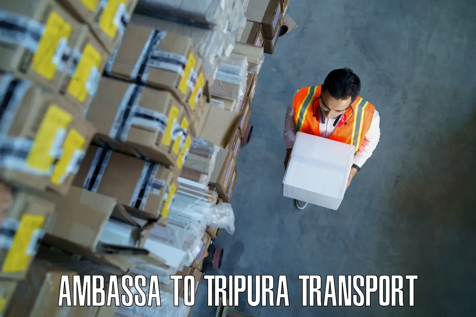 Nearest transport service Ambassa to Kumarghat