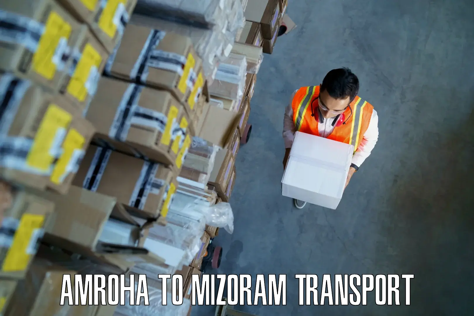 Bike shipping service Amroha to Kolasib
