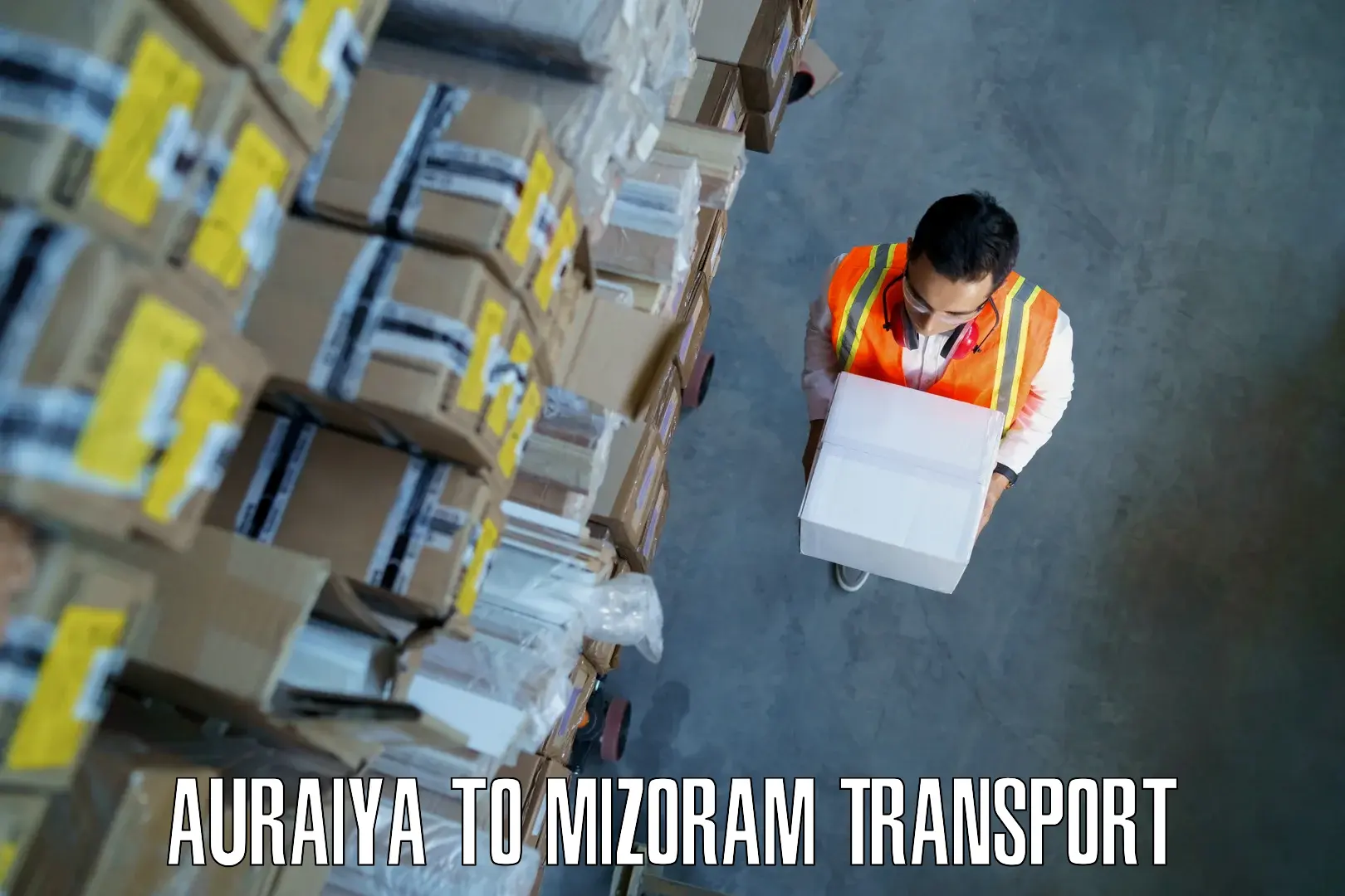 Intercity goods transport Auraiya to Kolasib