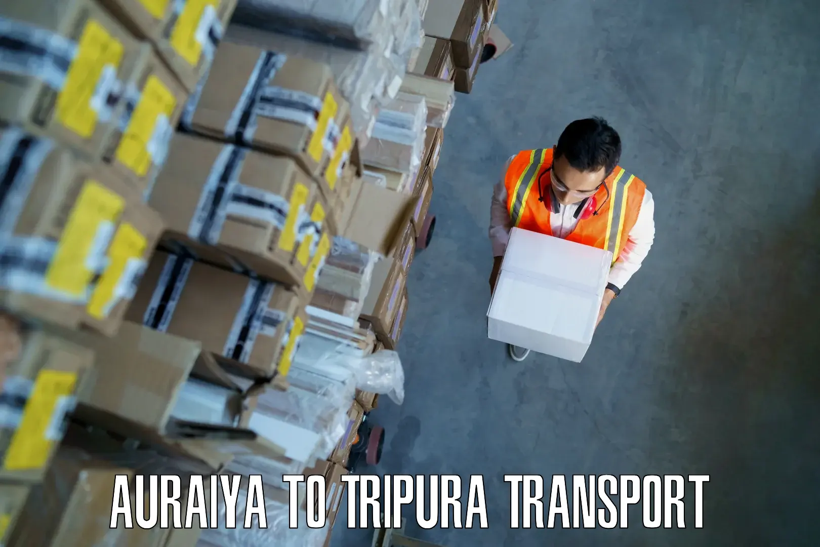 Goods delivery service Auraiya to Tripura