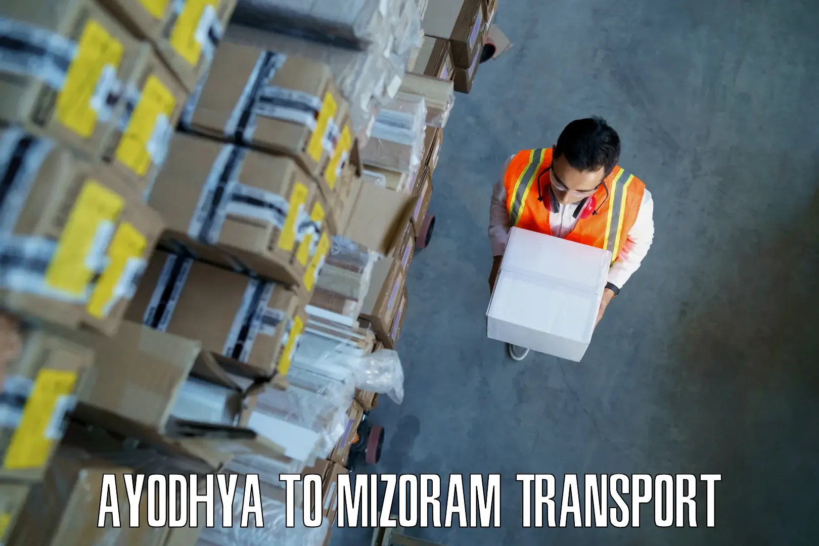 International cargo transportation services Ayodhya to NIT Aizawl