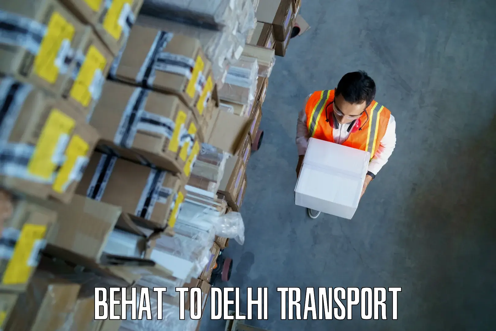 Two wheeler parcel service Behat to Jawaharlal Nehru University New Delhi