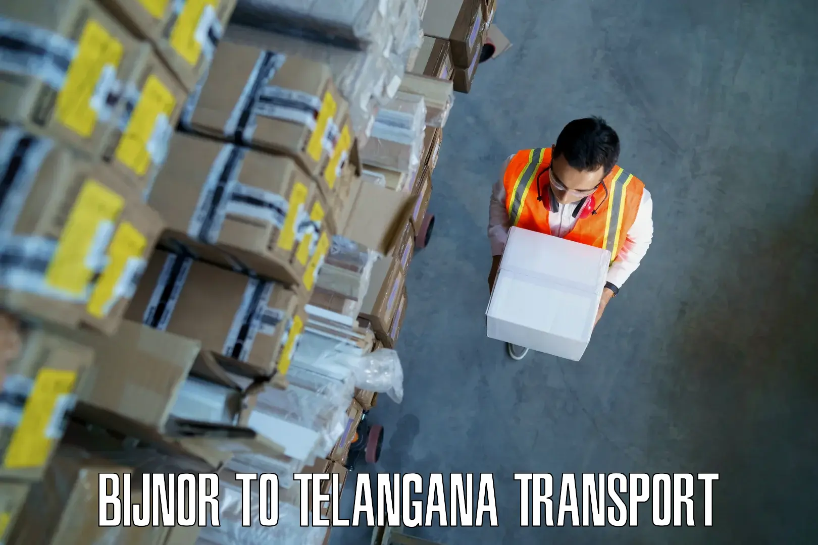 Interstate goods transport Bijnor to Telangana