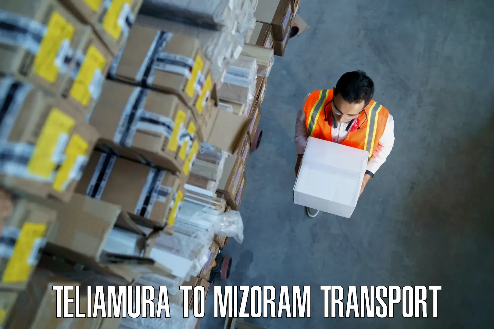 Road transport online services Teliamura to Mizoram