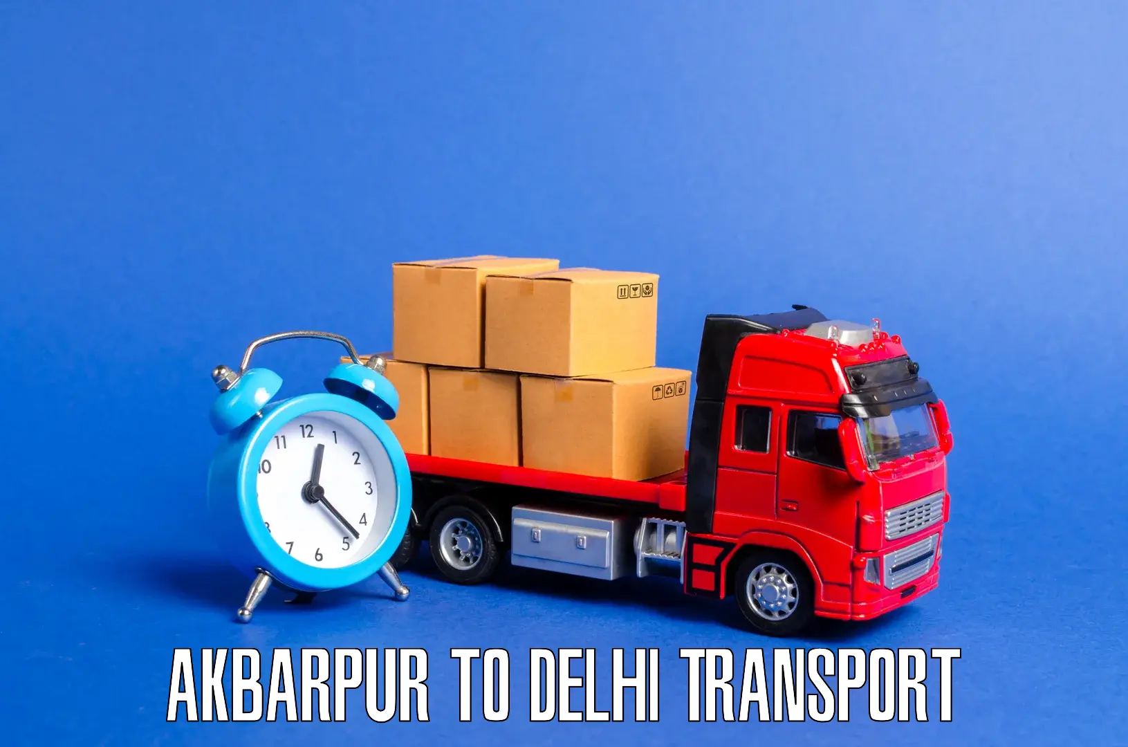 Commercial transport service Akbarpur to Sansad Marg