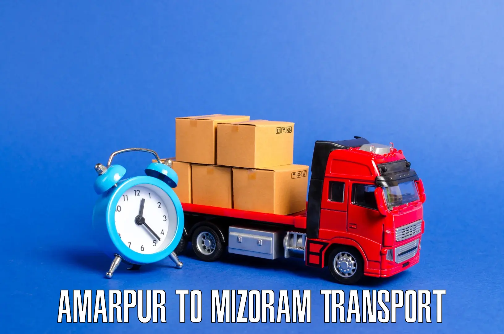 Nearest transport service Amarpur to Lunglei
