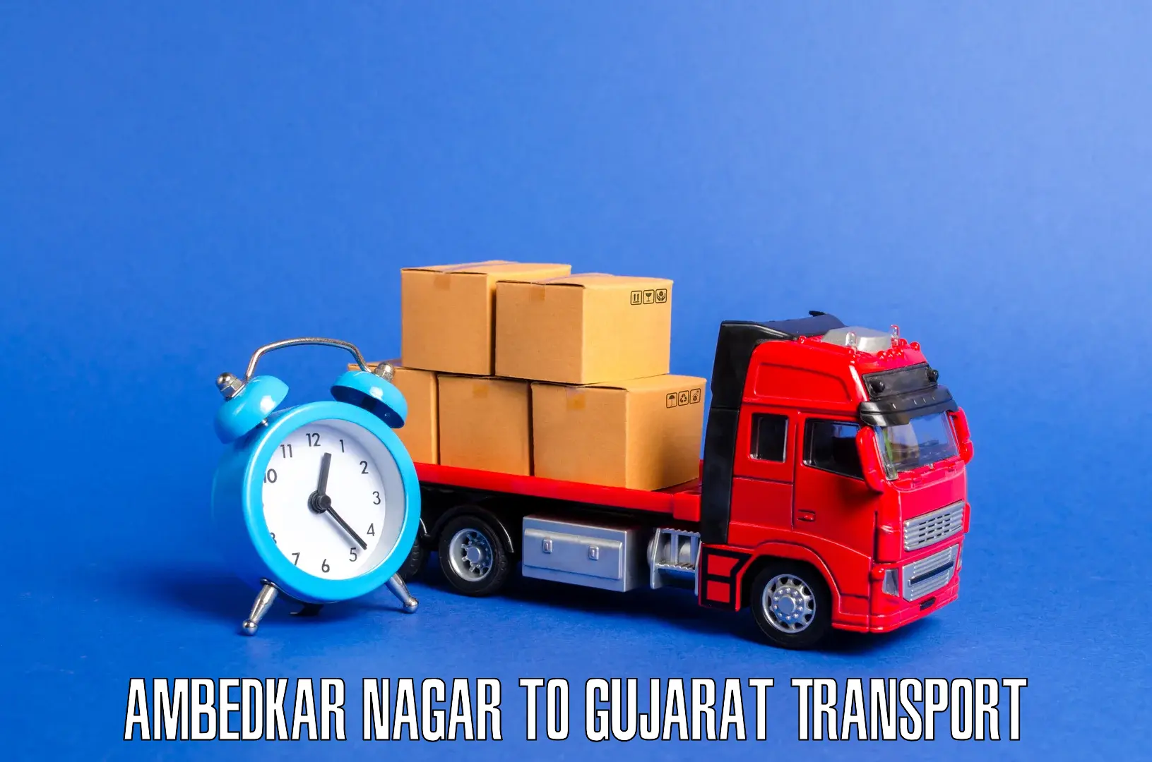 Interstate transport services Ambedkar Nagar to Gujarat