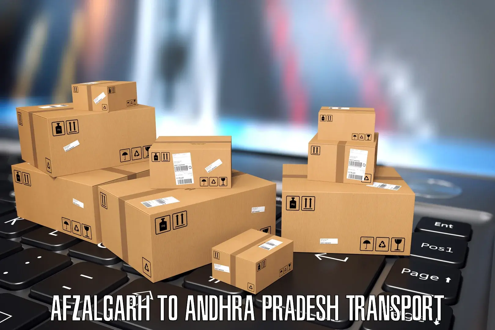 Interstate goods transport Afzalgarh to Kavali