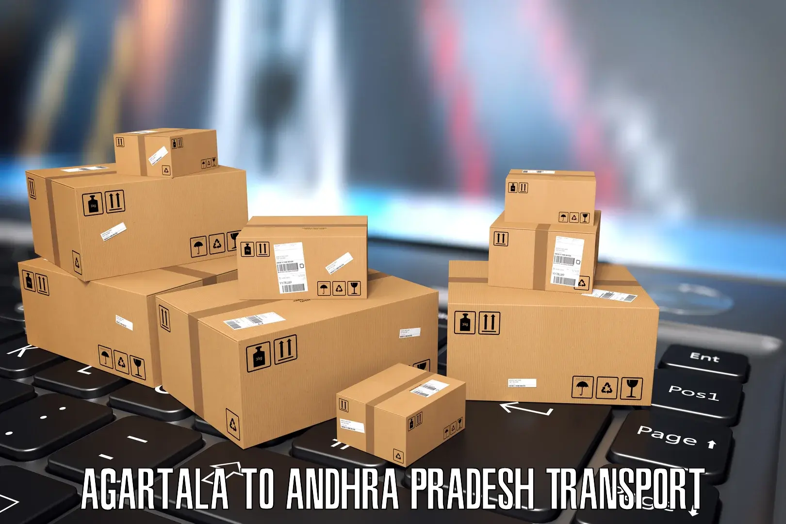 Daily parcel service transport Agartala to Draksharamam