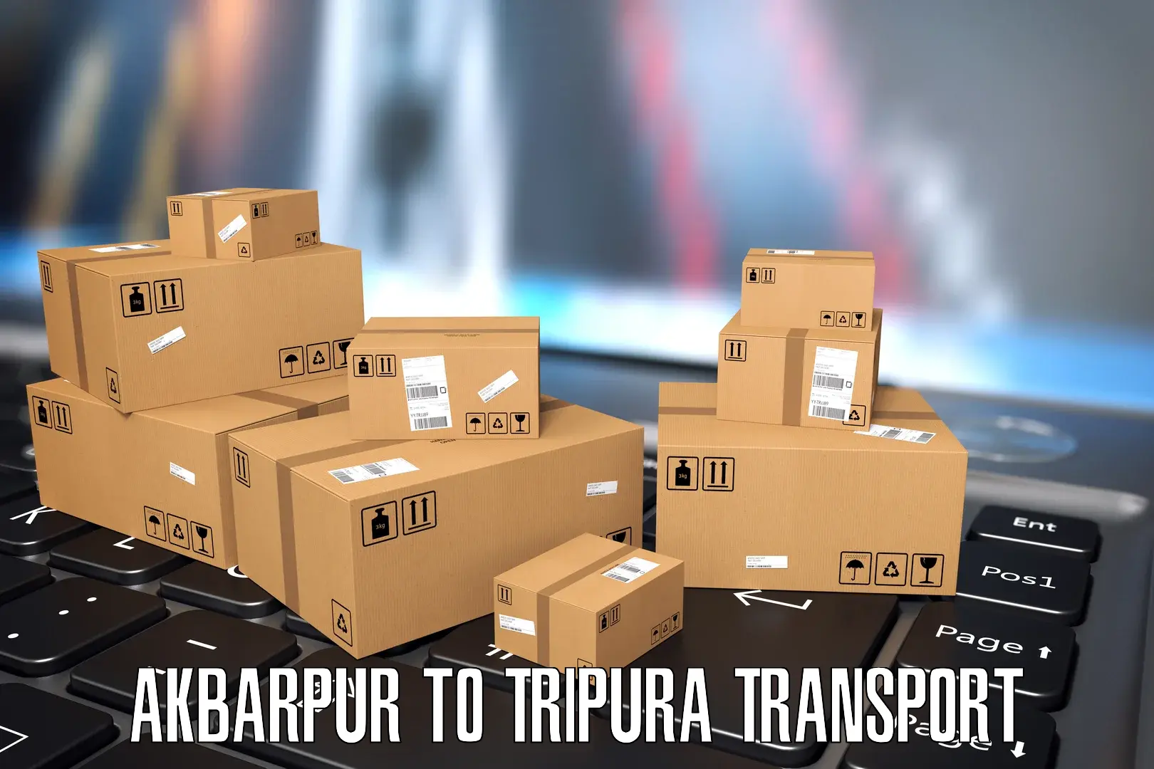 India truck logistics services in Akbarpur to Amarpur Gomati