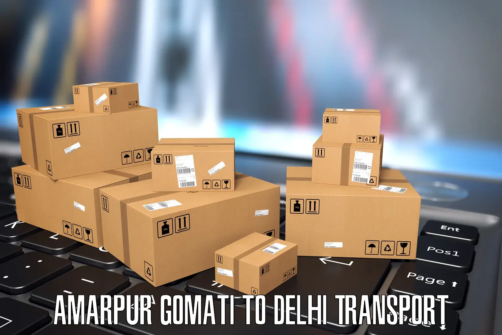 Lorry transport service Amarpur Gomati to Indraprastha