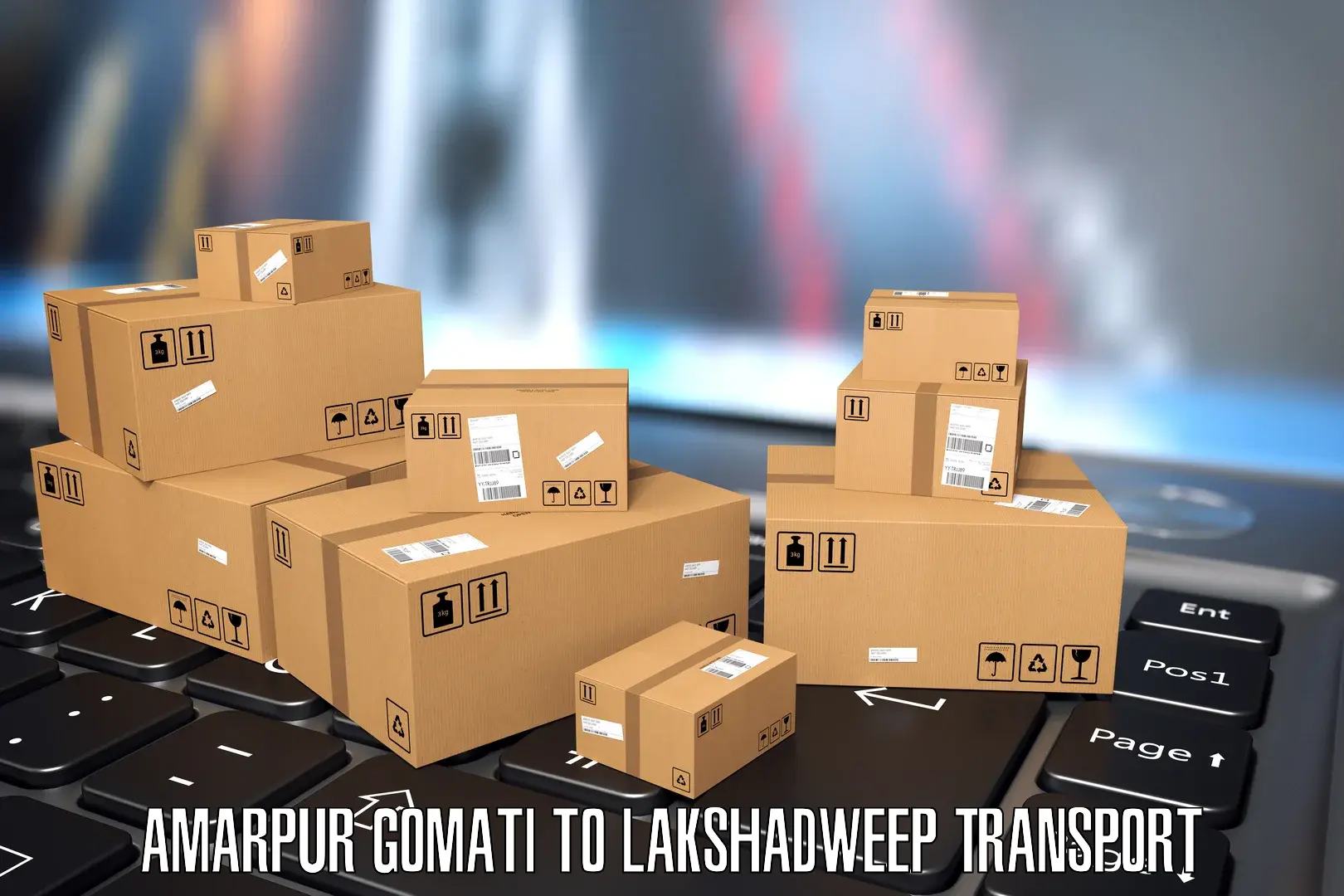 Vehicle transport services Amarpur Gomati to Lakshadweep