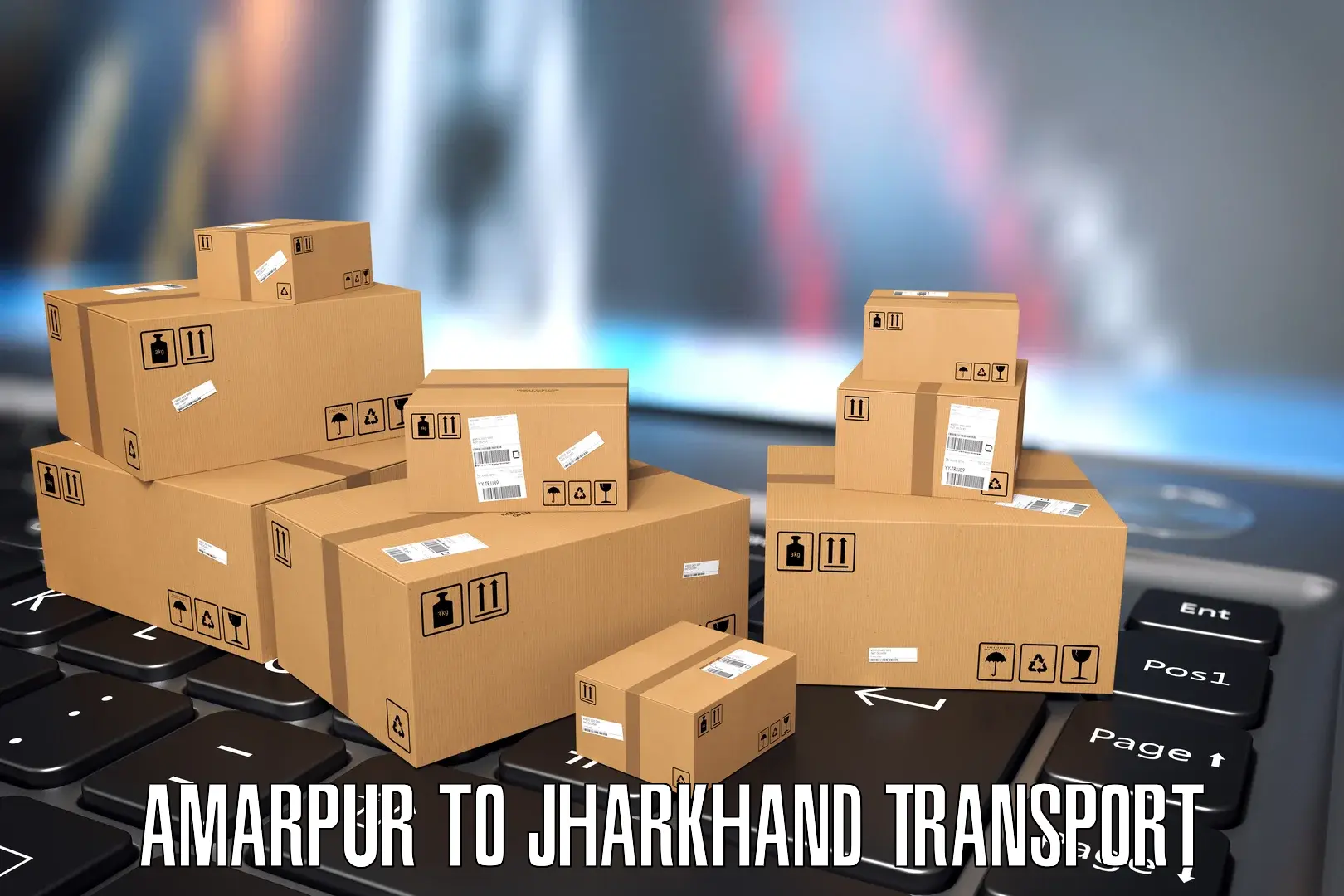 Two wheeler transport services Amarpur to Jharkhand
