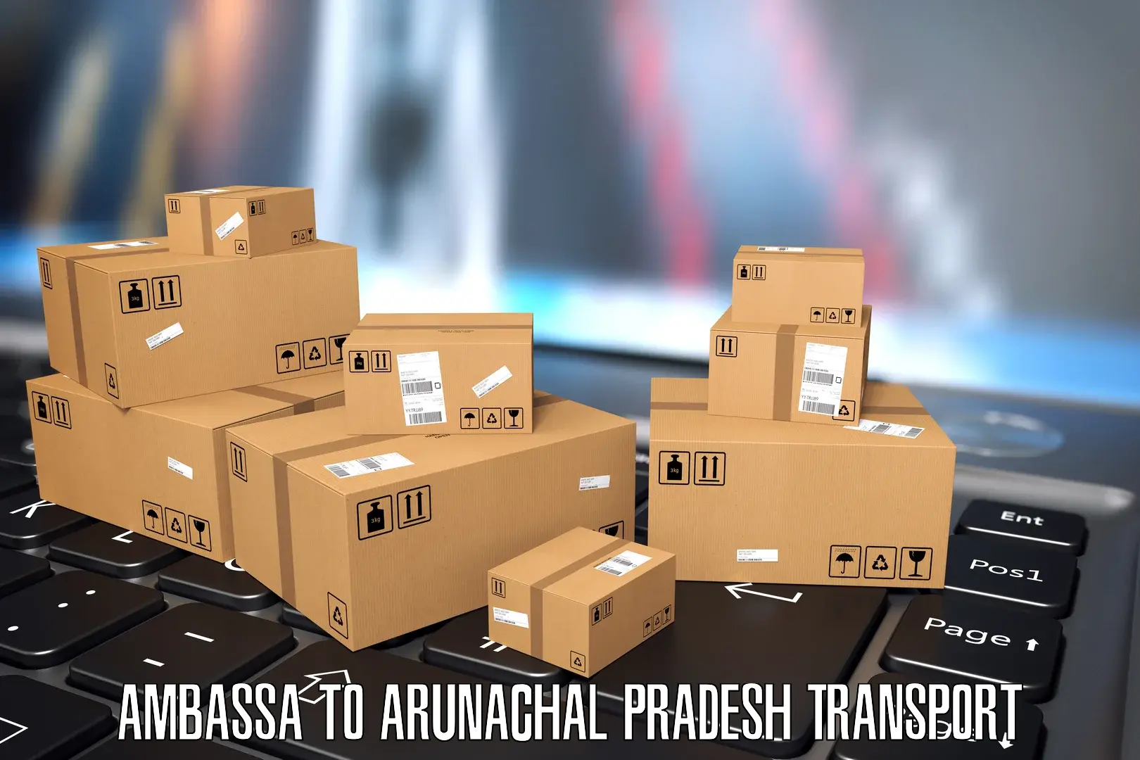 Vehicle parcel service Ambassa to Deomali