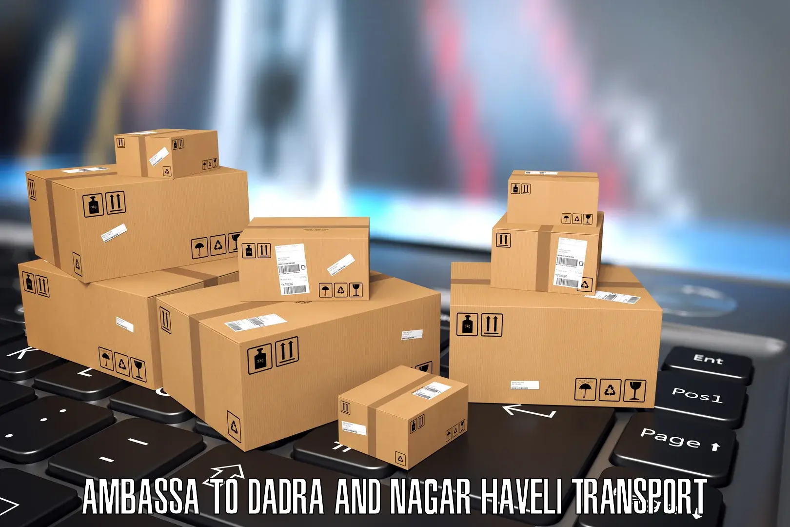 Vehicle parcel service Ambassa to Silvassa