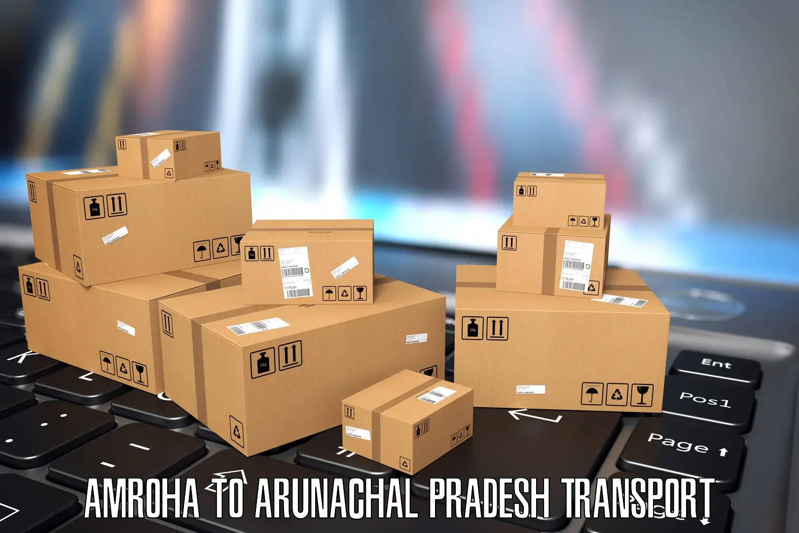 Two wheeler parcel service Amroha to Bomdila