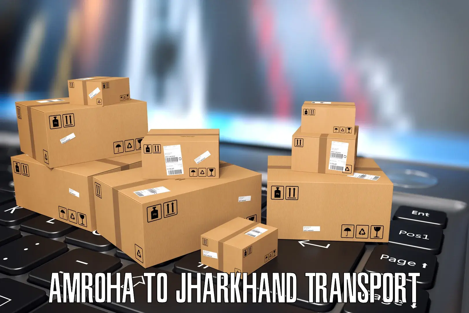 Two wheeler transport services in Amroha to Jamshedpur