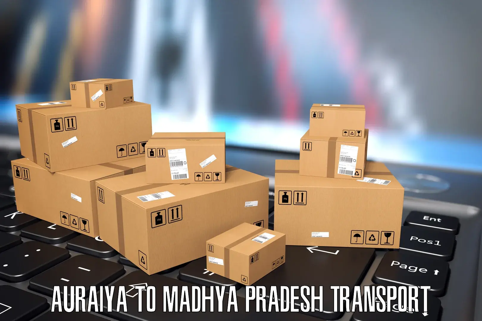 Online transport service in Auraiya to Dewas