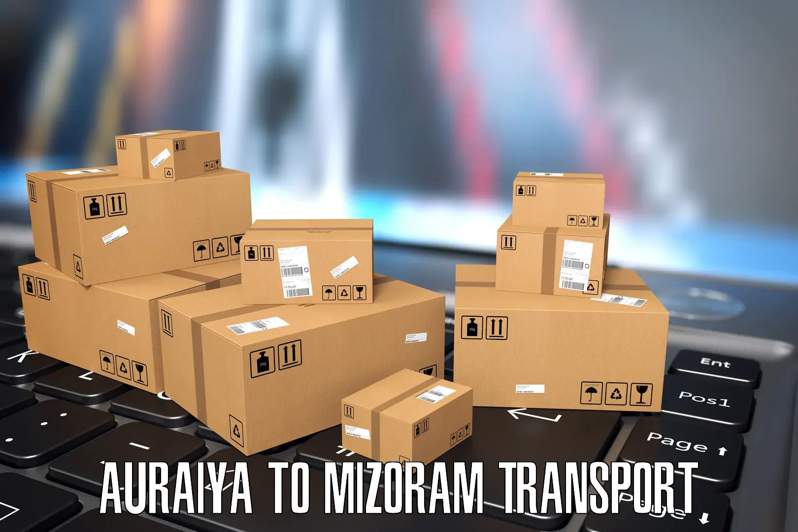 Online transport service Auraiya to Aizawl