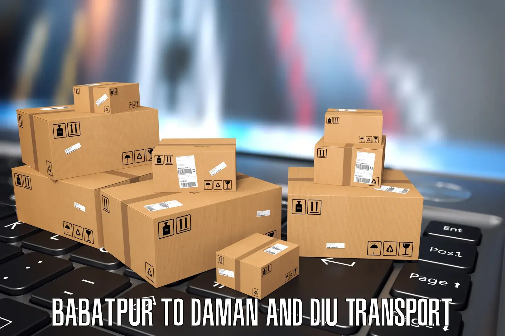 Material transport services Babatpur to Daman and Diu