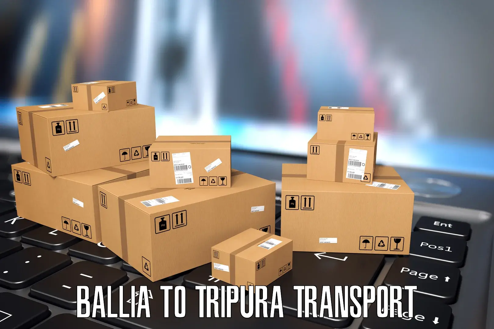 Two wheeler transport services Ballia to Sonamura