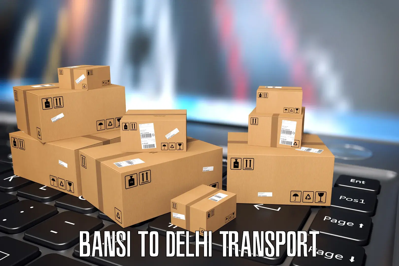 Vehicle courier services Bansi to Indraprastha