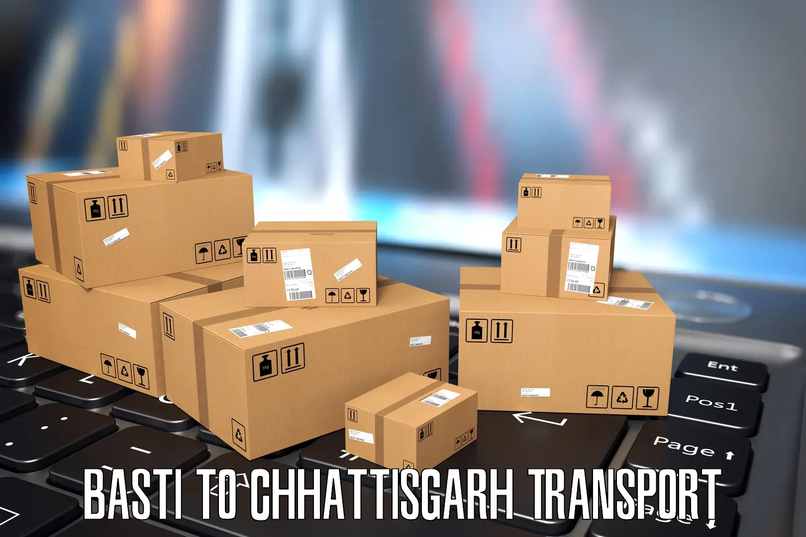 Package delivery services Basti to IIT Bhilai