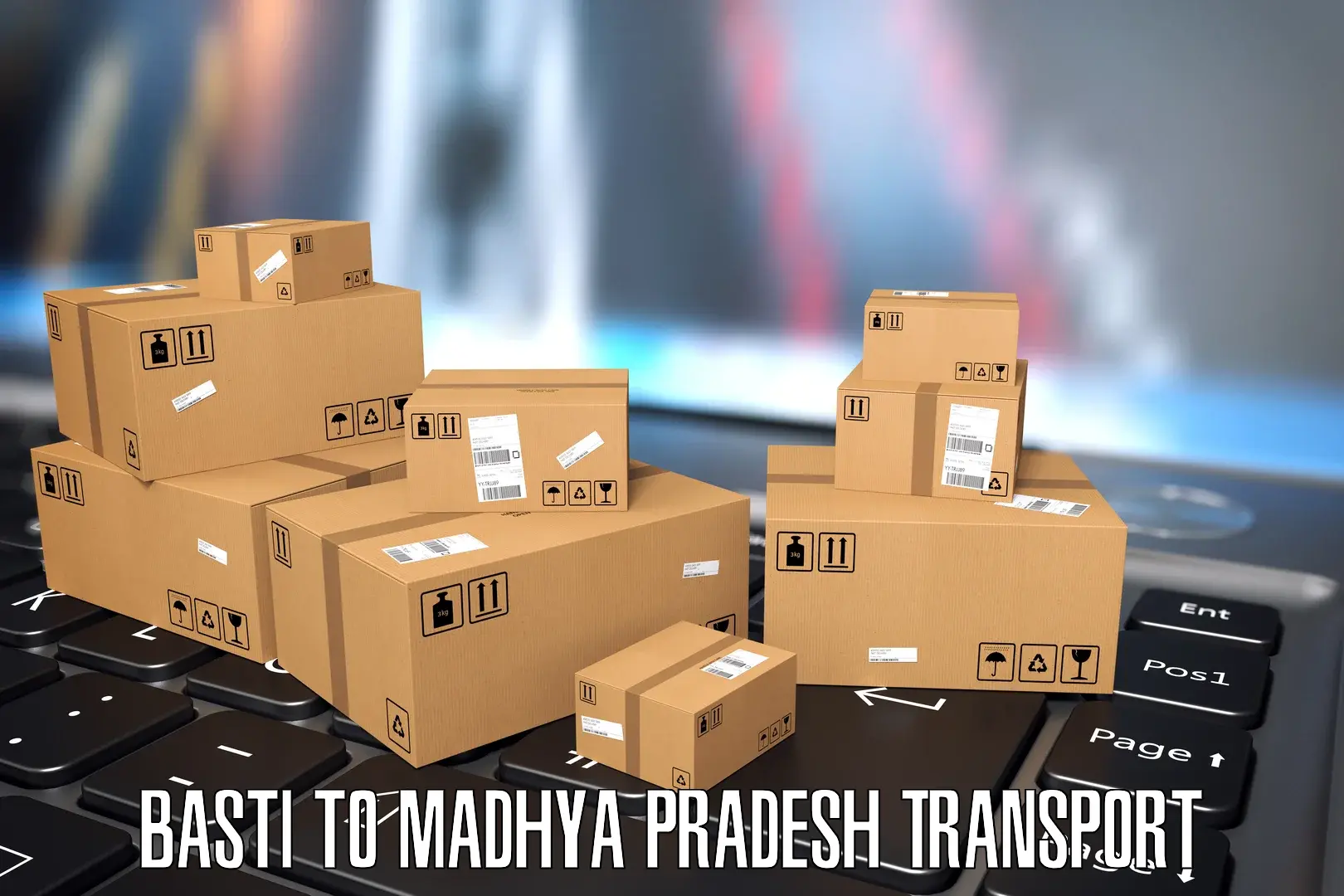 Container transportation services in Basti to Tikamgarh