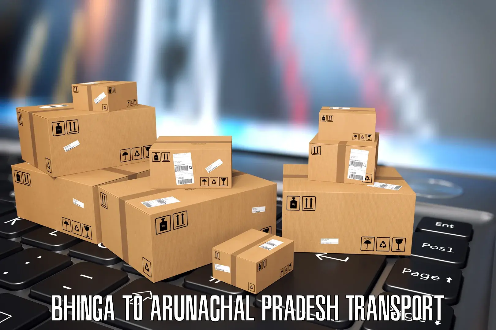 Cargo transport services Bhinga to Likabali