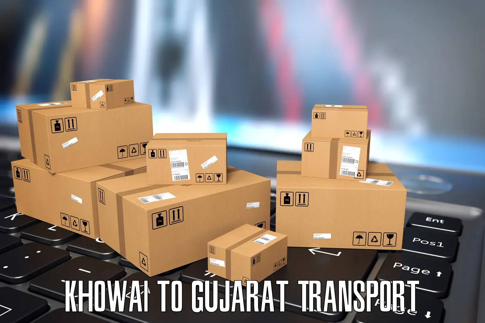 Transport bike from one state to another Khowai to Gujarat