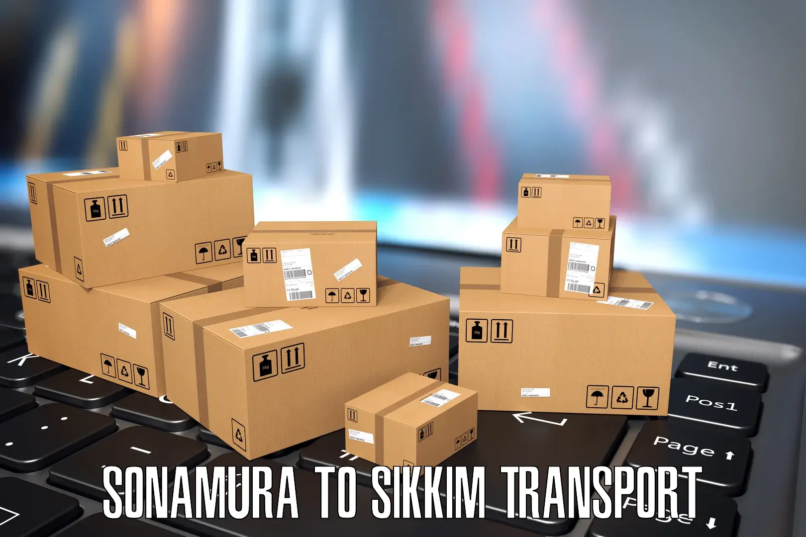 Vehicle transport services Sonamura to Gangtok