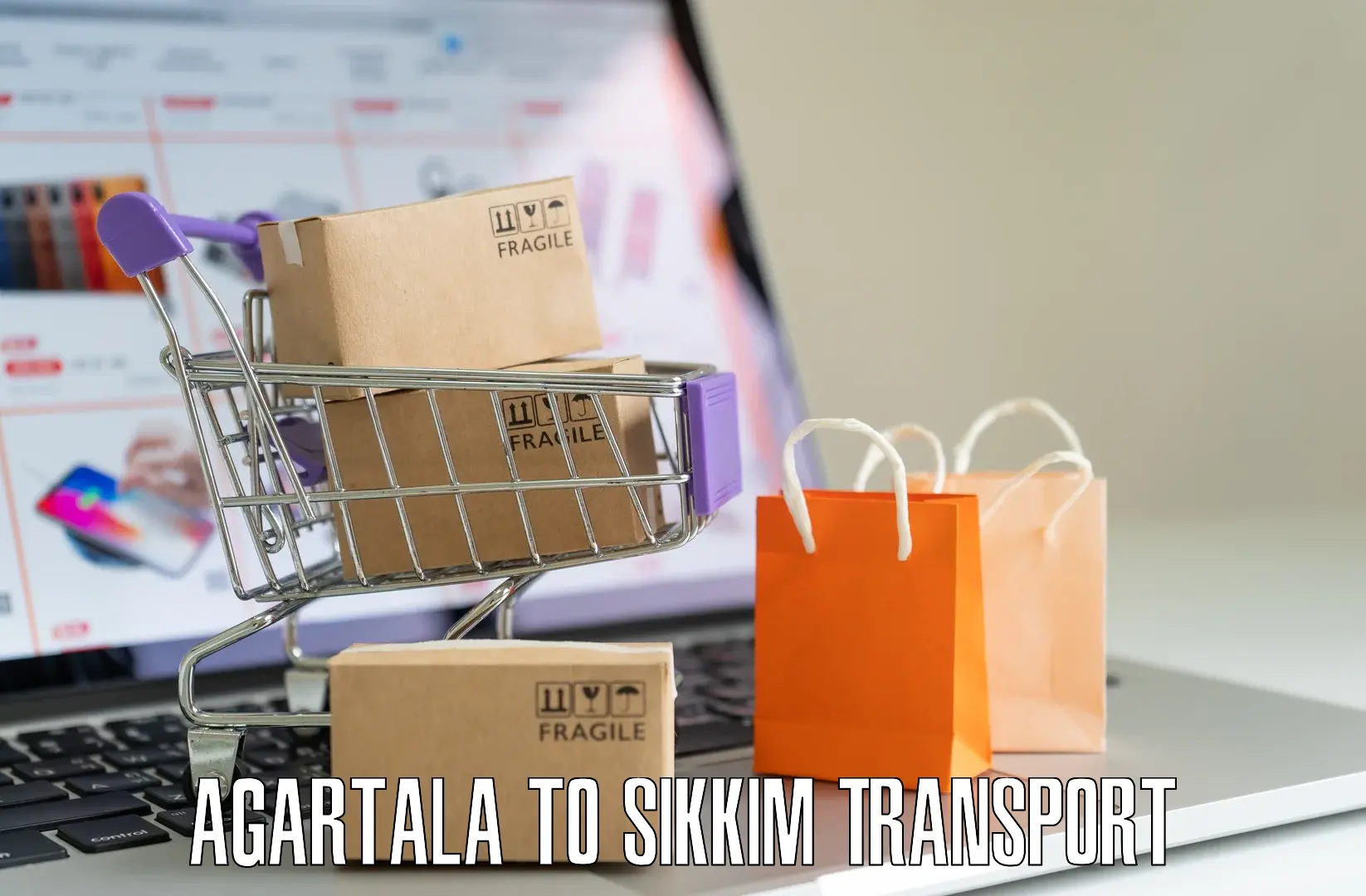 Two wheeler parcel service Agartala to South Sikkim