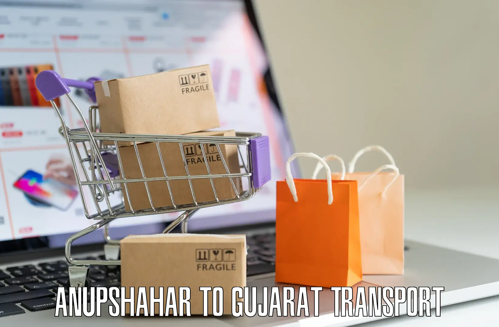 Nearest transport service Anupshahar to Gujarat