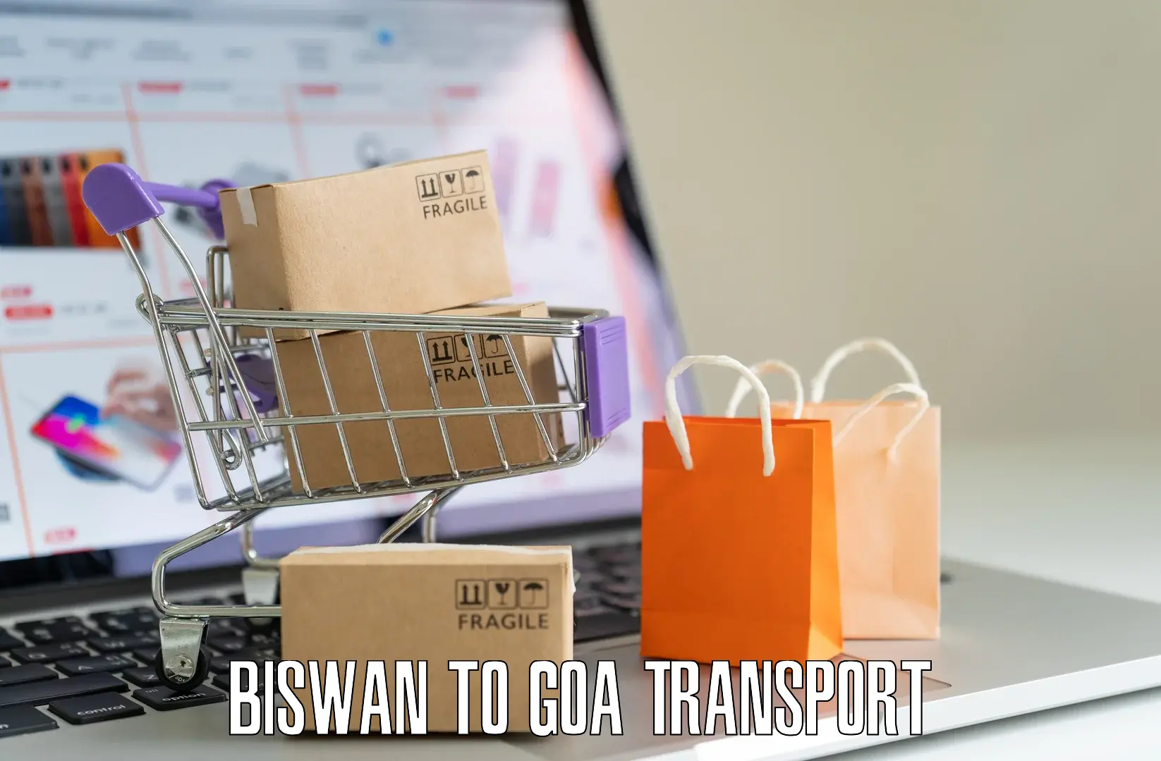 Pick up transport service Biswan to Sanvordem